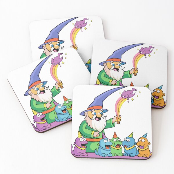 Item preview, Plump Rainbow Wizard Teaching a Group of Baby Dragons designed and sold by omerfdln34.