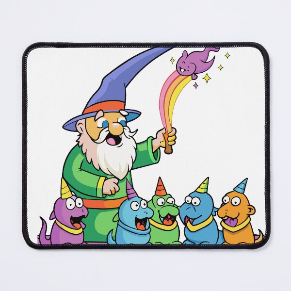 Item preview, Plump Rainbow Wizard Teaching a Group of Baby Dragons designed and sold by omerfdln34.