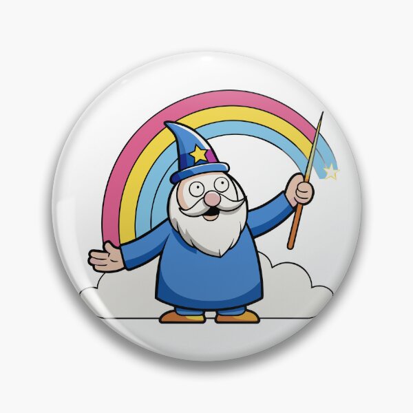 Item preview, Plump Rainbow Wizard Waving a Wand designed and sold by omerfdln34.