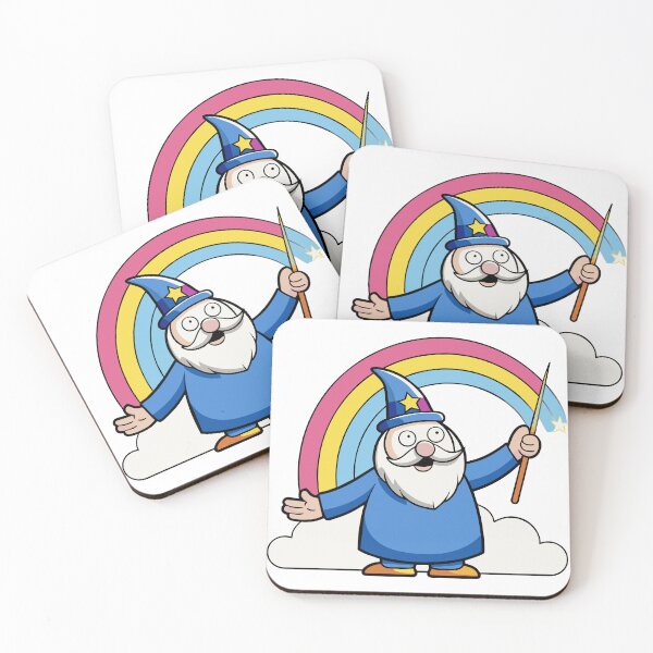 Item preview, Plump Rainbow Wizard Waving a Wand designed and sold by omerfdln34.