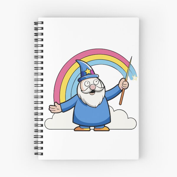 Item preview, Plump Rainbow Wizard Waving a Wand designed and sold by omerfdln34.