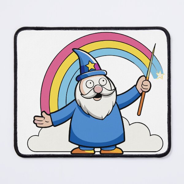 Item preview, Plump Rainbow Wizard Waving a Wand designed and sold by omerfdln34.