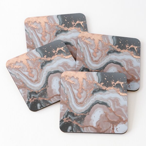 Item preview, White and Silver Marble wiih Rose Gold designed and sold by Artsy-Appeal.