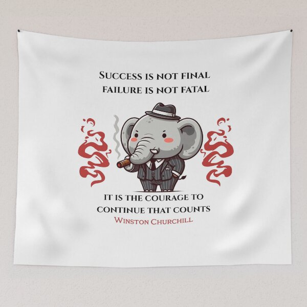 Item preview, Winston Churchill Elephant designed and sold by LemuellTrends.
