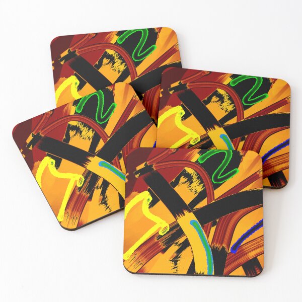 Item preview, Abstract digital painting with strong colours. designed and sold by thalasson.