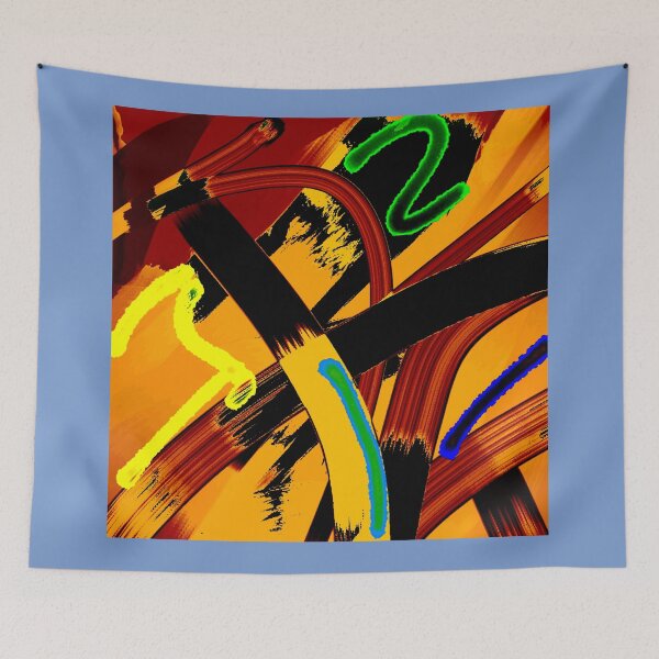 Item preview, Abstract digital painting with strong colours. designed and sold by thalasson.