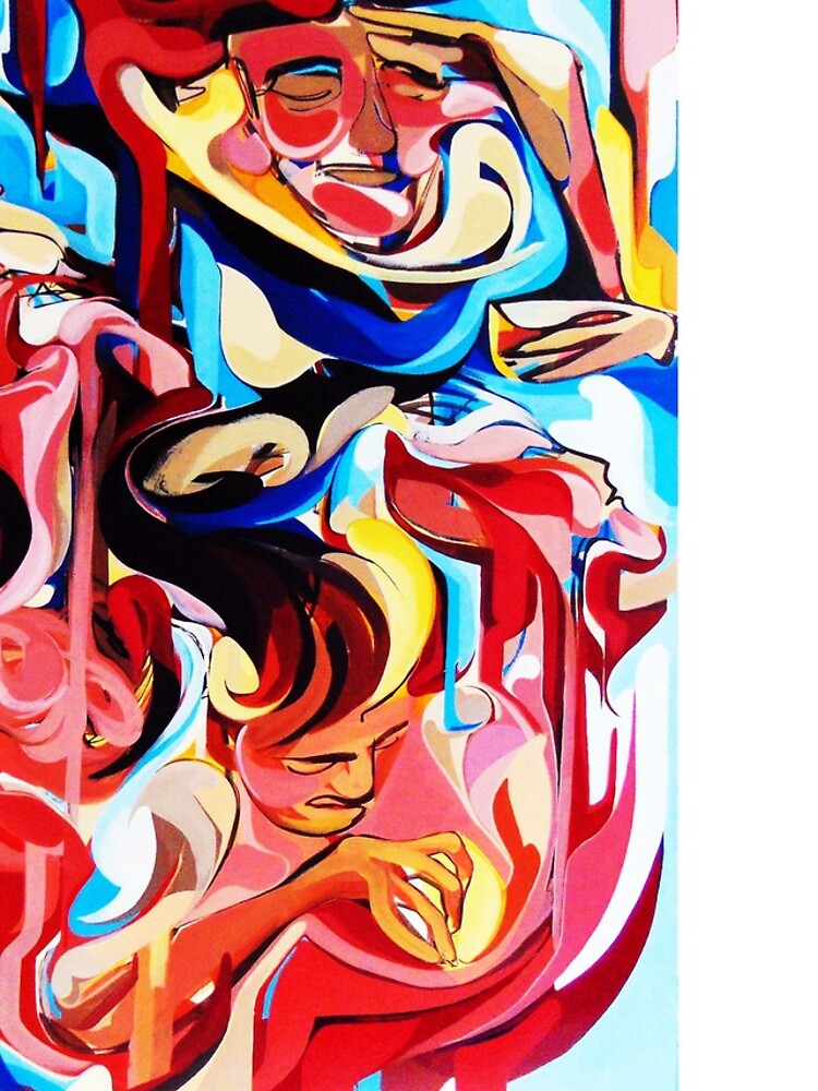 Expressive Abstract People Composition painting by CatarinaGarcia