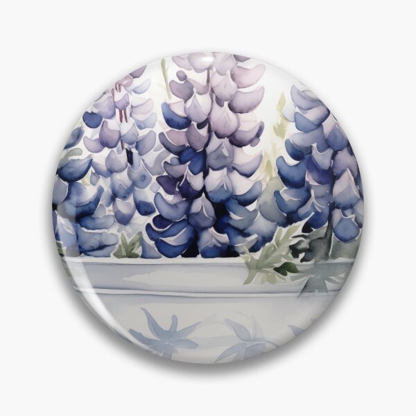 Aperçu de l'œuvre Double exposition fond blanc bol d'illustration de lupins créée et vendue par Roxane Bay.