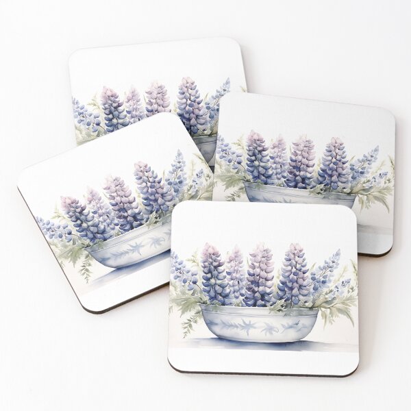 Item preview, Double Exposure White Background Bowl of Lupins illustration designed and sold by Roxane Bay.