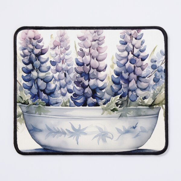 Item preview, Double Exposure White Background Bowl of Lupins illustration designed and sold by Roxane Bay.