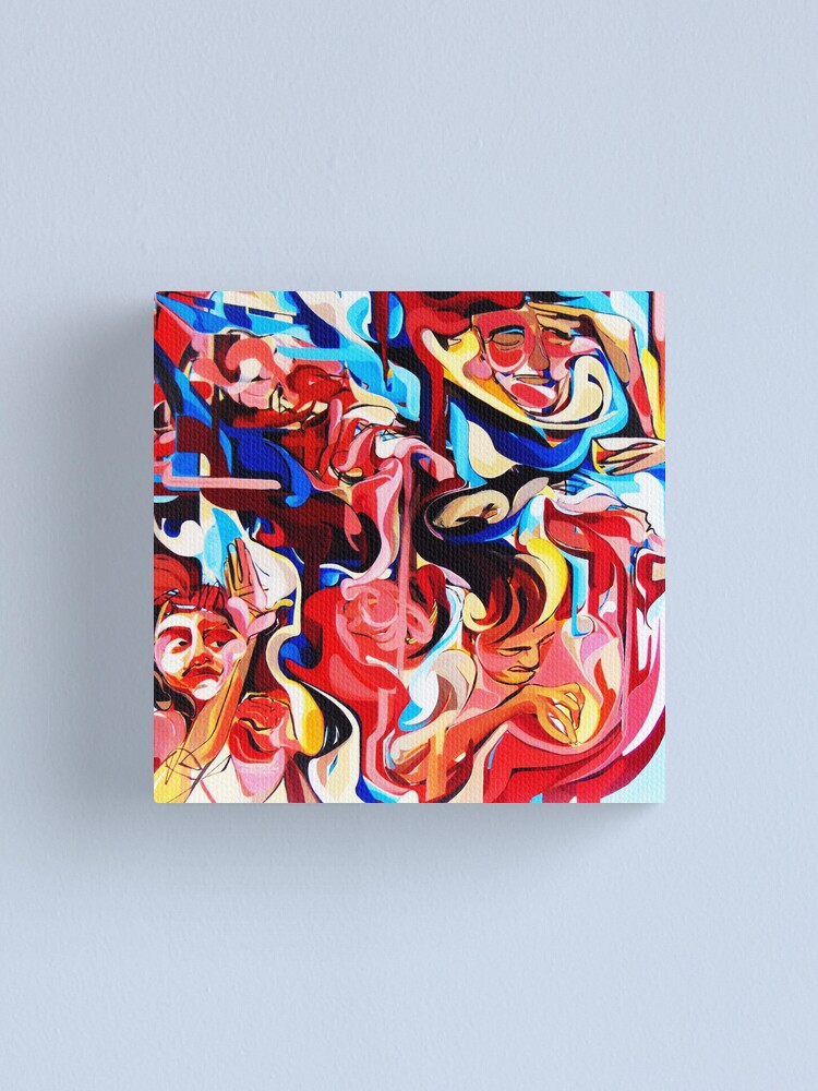 Alternate view of Expressive Abstract People Composition painting Canvas Print