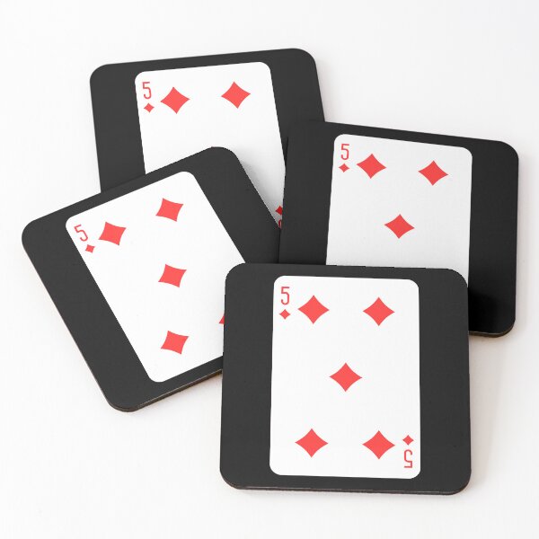 Item preview, 5 of diamonds, deck of cards, card game designed and sold by Numbers-Art.
