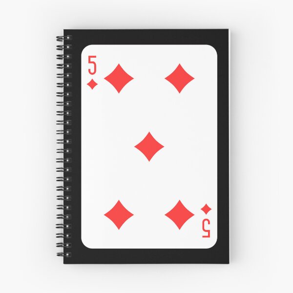Item preview, 5 of diamonds, deck of cards, card game designed and sold by Numbers-Art.