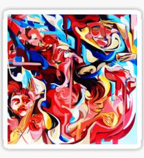 Expressive Abstract People Composition painting Sticker