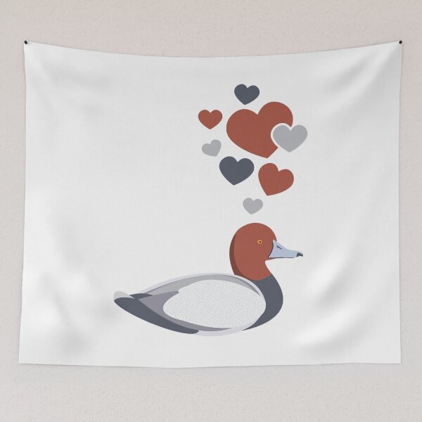 Item preview, Cute Canvasback Duck With Hearts designed and sold by eternallygifted.