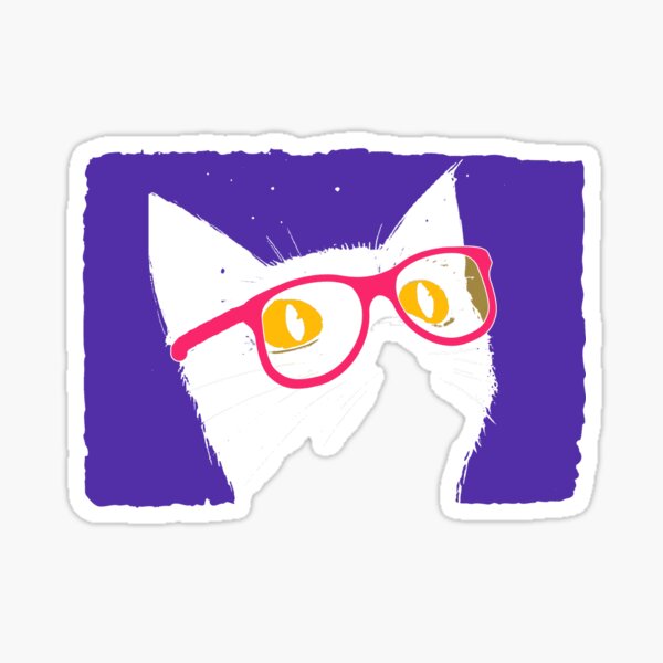 Item preview, Hipster cat designed and sold by clingcling.