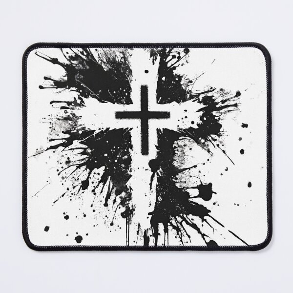 Item preview, Trendy Paint Splatter Christian Cross Design designed and sold by LionGear.