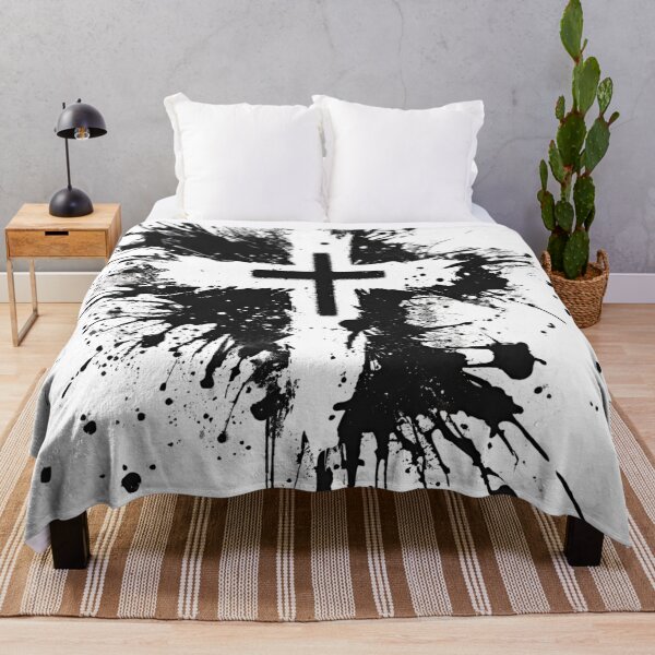 Item preview, Trendy Paint Splatter Christian Cross Design designed and sold by LionGear.