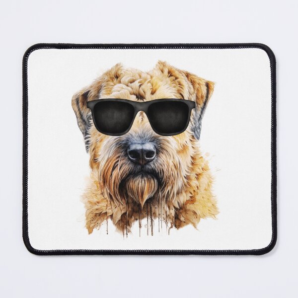 Item preview, Watercolor Soft Coated Wheaten Terrier Wearing Sunglasses designed and sold by TheAnimalZ00.
