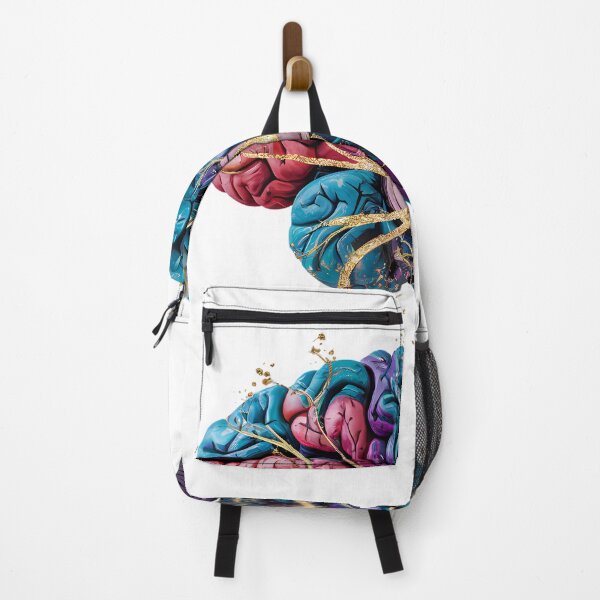 Item preview, Vibrant Brain Art - Golden Neural Brain Pathways Illustration designed and sold by WatermelonPink.