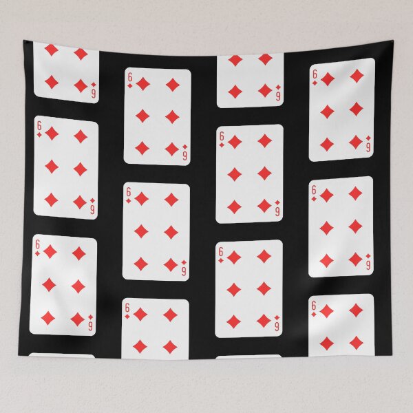 Item preview, 6 of diamonds, deck of cards, card game designed and sold by Numbers-Art.