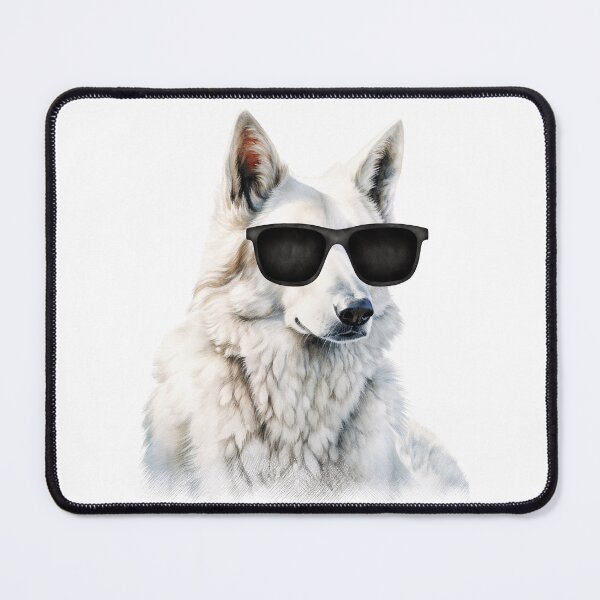 Item preview, Watercolor American White Shepherd Wearing Sunglasses designed and sold by TheAnimalZ00.