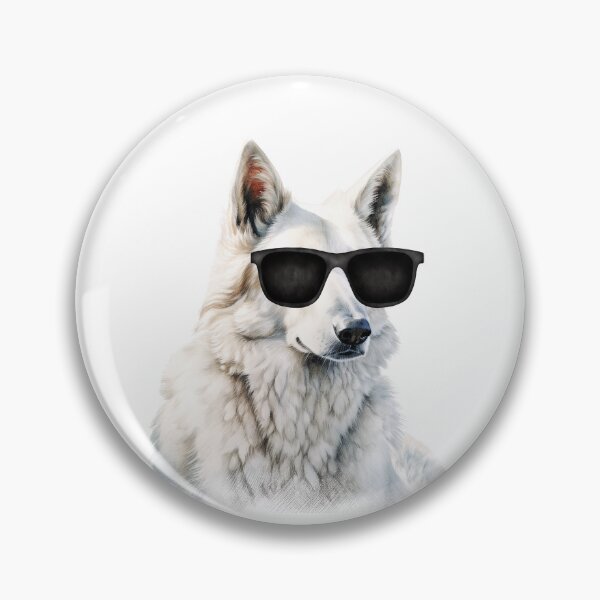 Item preview, Watercolor American White Shepherd Wearing Sunglasses designed and sold by TheAnimalZ00.