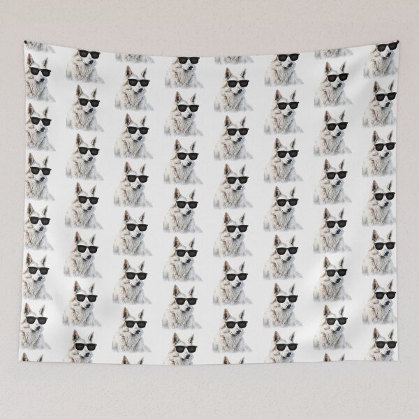 Item preview, Watercolor American White Shepherd Wearing Sunglasses designed and sold by TheAnimalZ00.