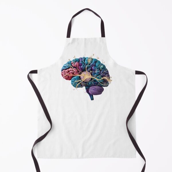 Item preview, Vibrant Brain Art - Golden Neural Brain Pathways Illustration designed and sold by WatermelonPink.