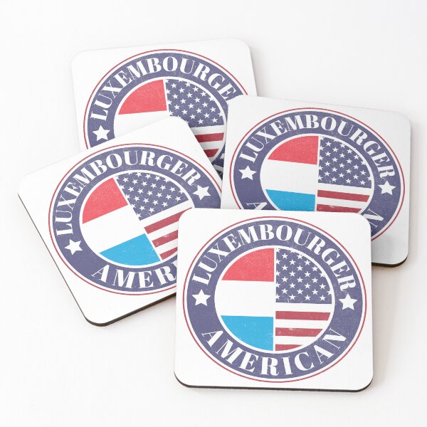 Item preview, Proud Luxembourger-American Badge - Luxembourg Flag designed and sold by chrisrivait.