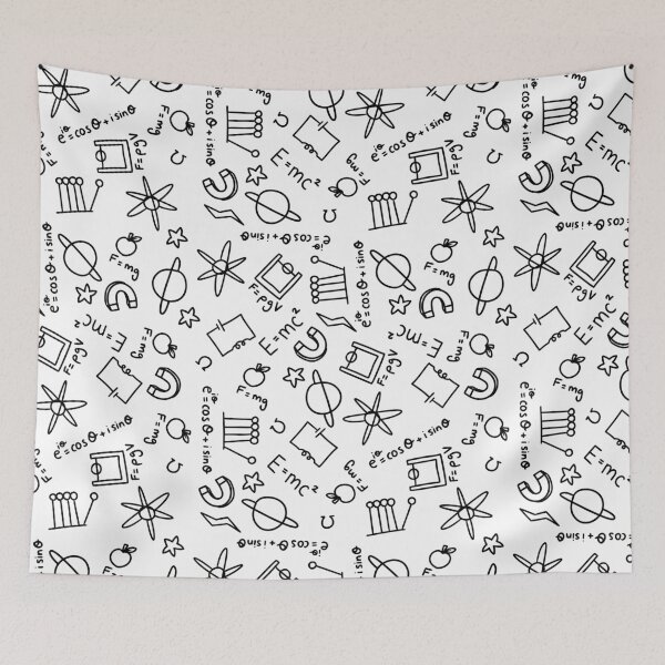 Item preview, Physics Doodle Pattern designed and sold by MauveineDesigns.