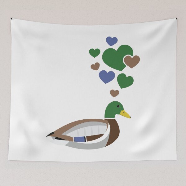 Item preview, Cute Mallard Duck With Hearts designed and sold by eternallygifted.