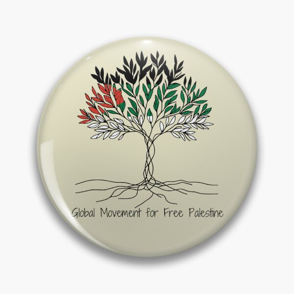 Item preview, Global Movement for Free Palestine, Olive Tree, Palestine Flag designed and sold by Slice Of Seed.