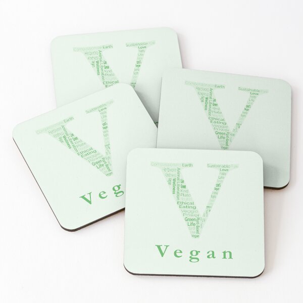 Item preview, V is for Vegan Slogan Artwork designed and sold by kakarikihill.