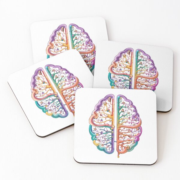 Item preview,  Abstract Neural Pathways Art - Colorful Brain Illustration designed and sold by WatermelonPink.