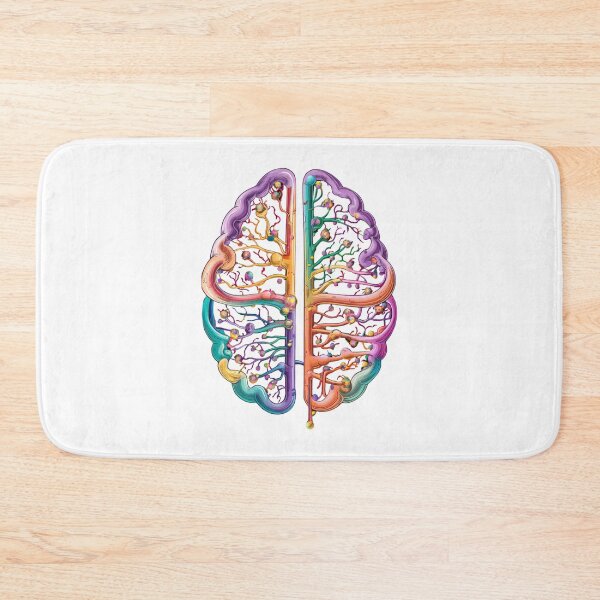 Item preview, Abstract Neural Pathways Art - Colorful Brain Illustration designed and sold by WatermelonPink.