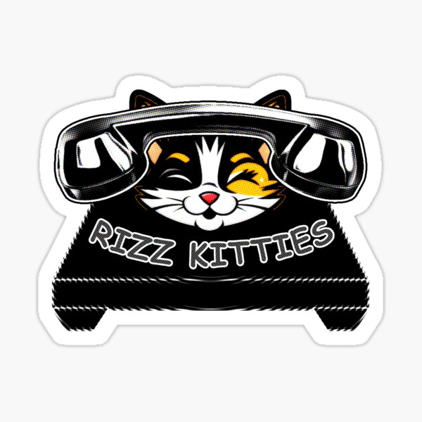 Rizz Kitties Super Dope Meowfficially Licensed Logowear Glossy Sticker