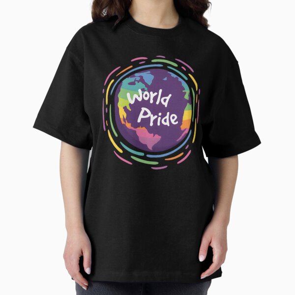 Item preview, World Pride Globe Apparel and Merch - LGBTQ World Pride Boho Canvas Wall Art, Stickers, T-shirt, Posters and Throw Pillows designed and sold by Imaginarium Depot - ImaginariumDepot.us.