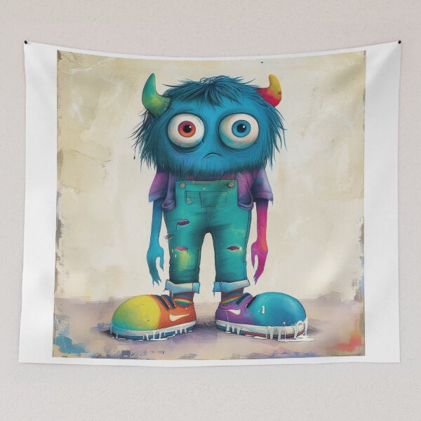 Item preview, Whimsical Blue Monster designed and sold by JedsOnline.