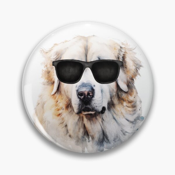 Item preview, Watercolor Great Pyrenees Dog Wearing Sunglasses designed and sold by TheAnimalZ00.