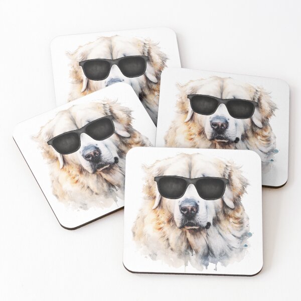 Item preview, Watercolor Great Pyrenees Dog Wearing Sunglasses designed and sold by TheAnimalZ00.