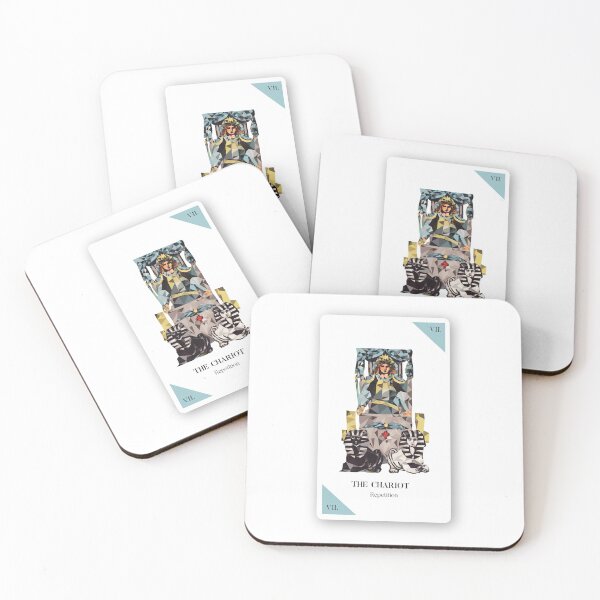 Item preview, The Chariot Low Poly Tarot Card Graphic Design Asymmetrical Balance designed and sold by felinedreams.