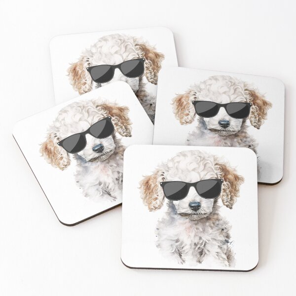 Item preview, Watercolor White Poodle Wearing Sunglasses designed and sold by TheAnimalZ00.