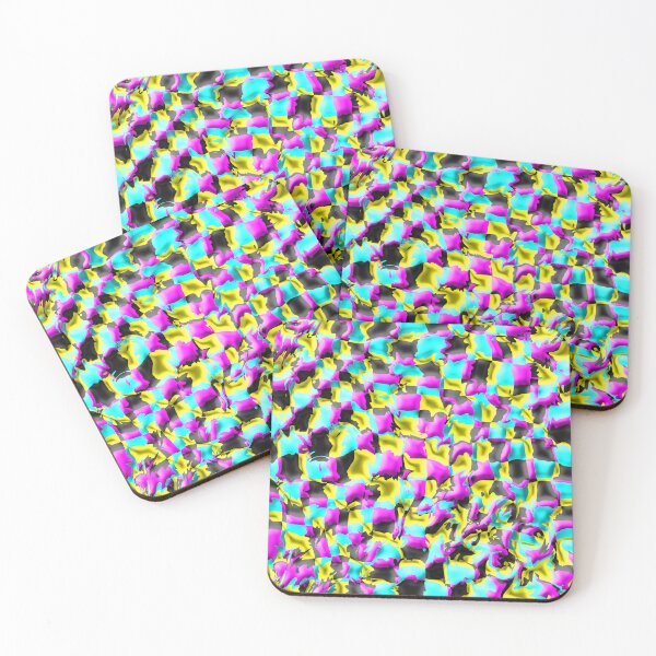 Item preview, Splaying Warped CMYK Checkerboard designed and sold by TheRulerofEarth.