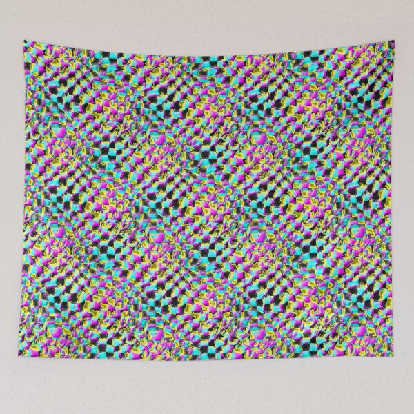 Item preview, Splaying Warped CMYK Checkerboard designed and sold by TheRulerofEarth.