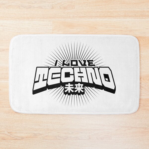 Item preview, TECHNO  - I Love Asian Text (white)  designed and sold by Discothreadz.