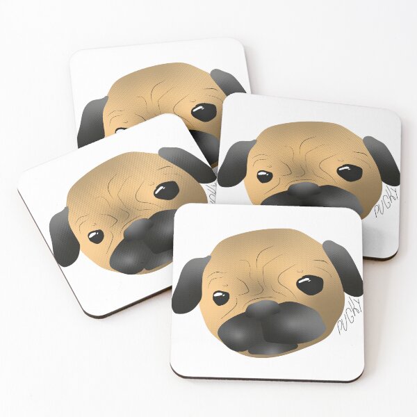 Item preview, Cute Pug dog with pretty eyes designed and sold by pugki.