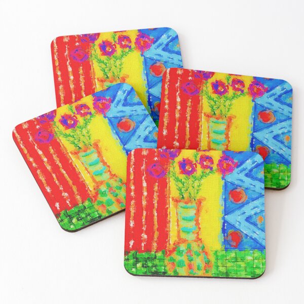 Item preview, flowers in a vase ith beautiful colours designed and sold by MARYA.ART.