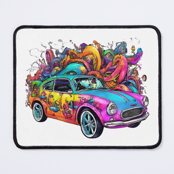 Item preview, Psychedelic Art Car | Colorful Retro Design | Artistic Automotive Art designed and sold by Epic--Art.