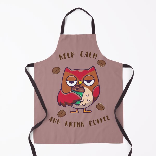 Item preview, Baby Owl Keep Calm And Drink Coffee Cute Owl Art designed and sold by DarekShop.